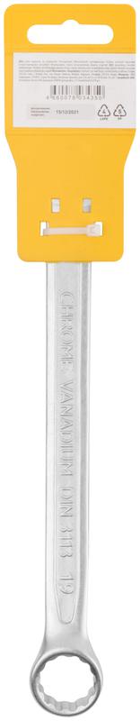 Ключ комбинированный усиленный "Гранд" CrV холодный штамп 19мм FIT 63289