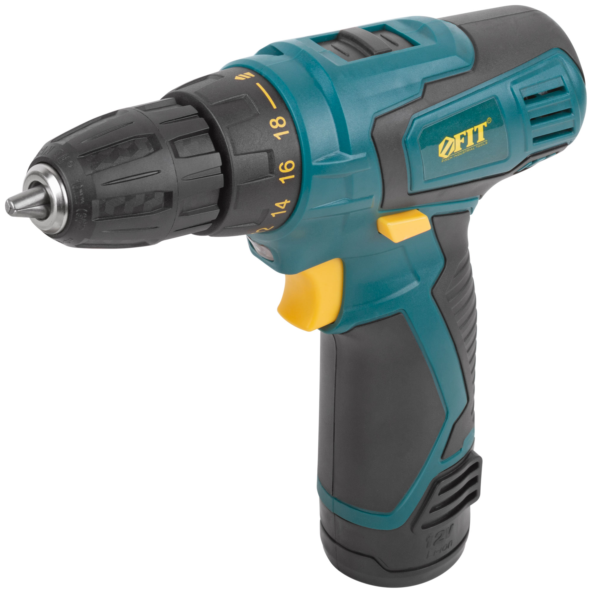 Дрель-Шуруповерт акк. 12 В; 0-650 об/мин; 15 Нм; 1 (Li-Ion) 1,3 Ач; 1 ч.; рез. накл.; коробка