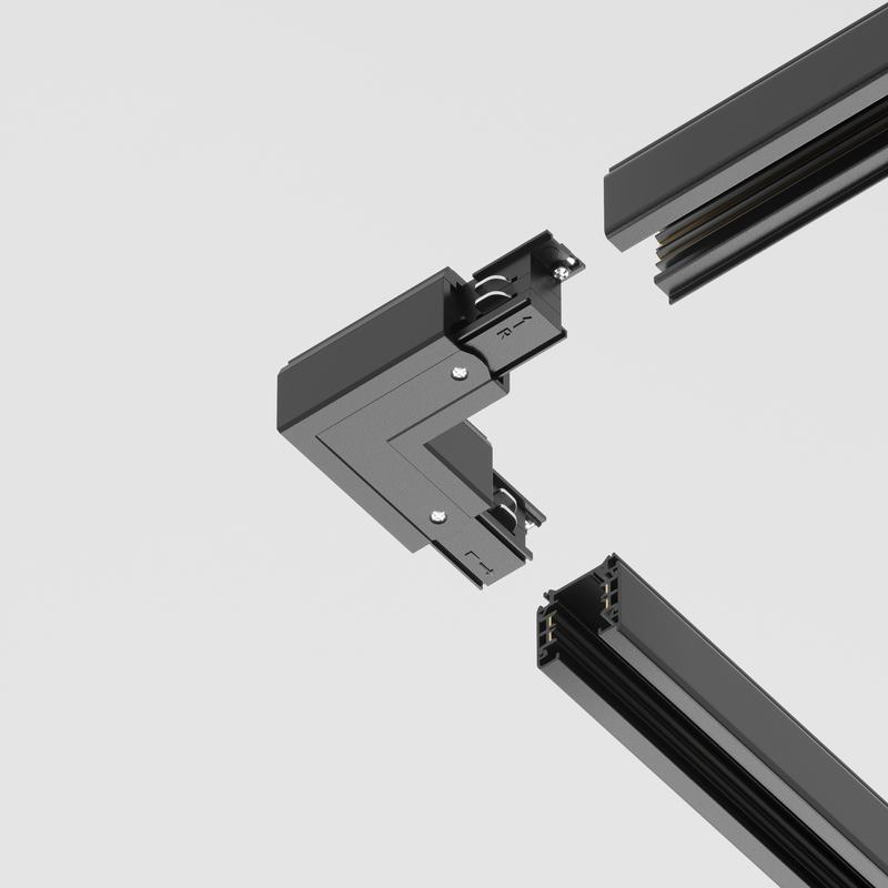 Коннектор угловой внутр. Trinity черн. Voltega TRA-VGL005CL-31B-R