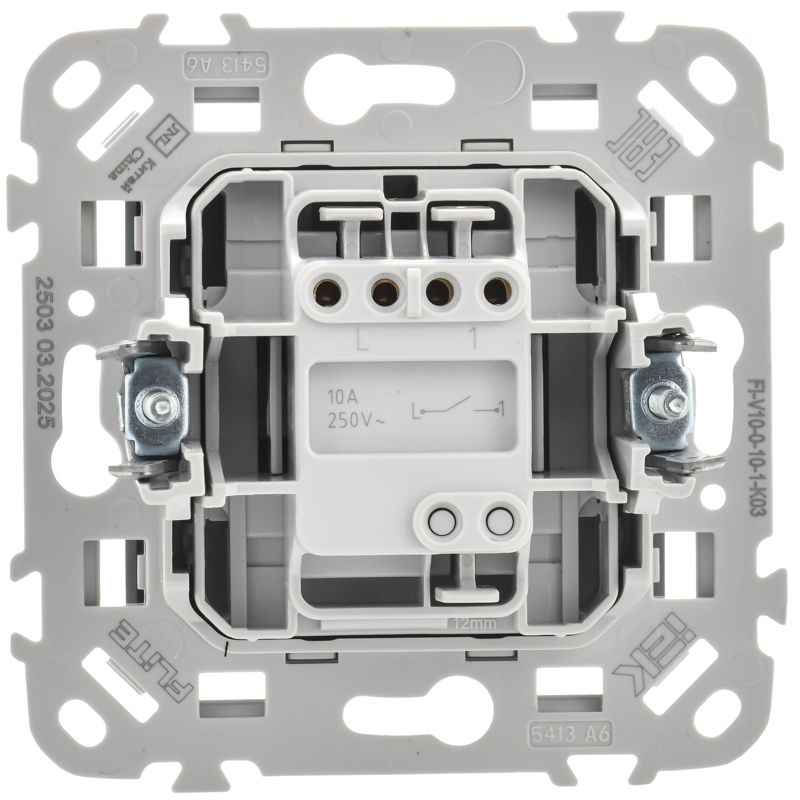 Выключатель 1-кл. СП FLITE ВС11-1-0-ФлС 10А механизм сер. IEK FI-V10-0-10-1-K03