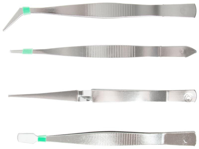 Набор пинцетов 4шт нержав. FIT 67445