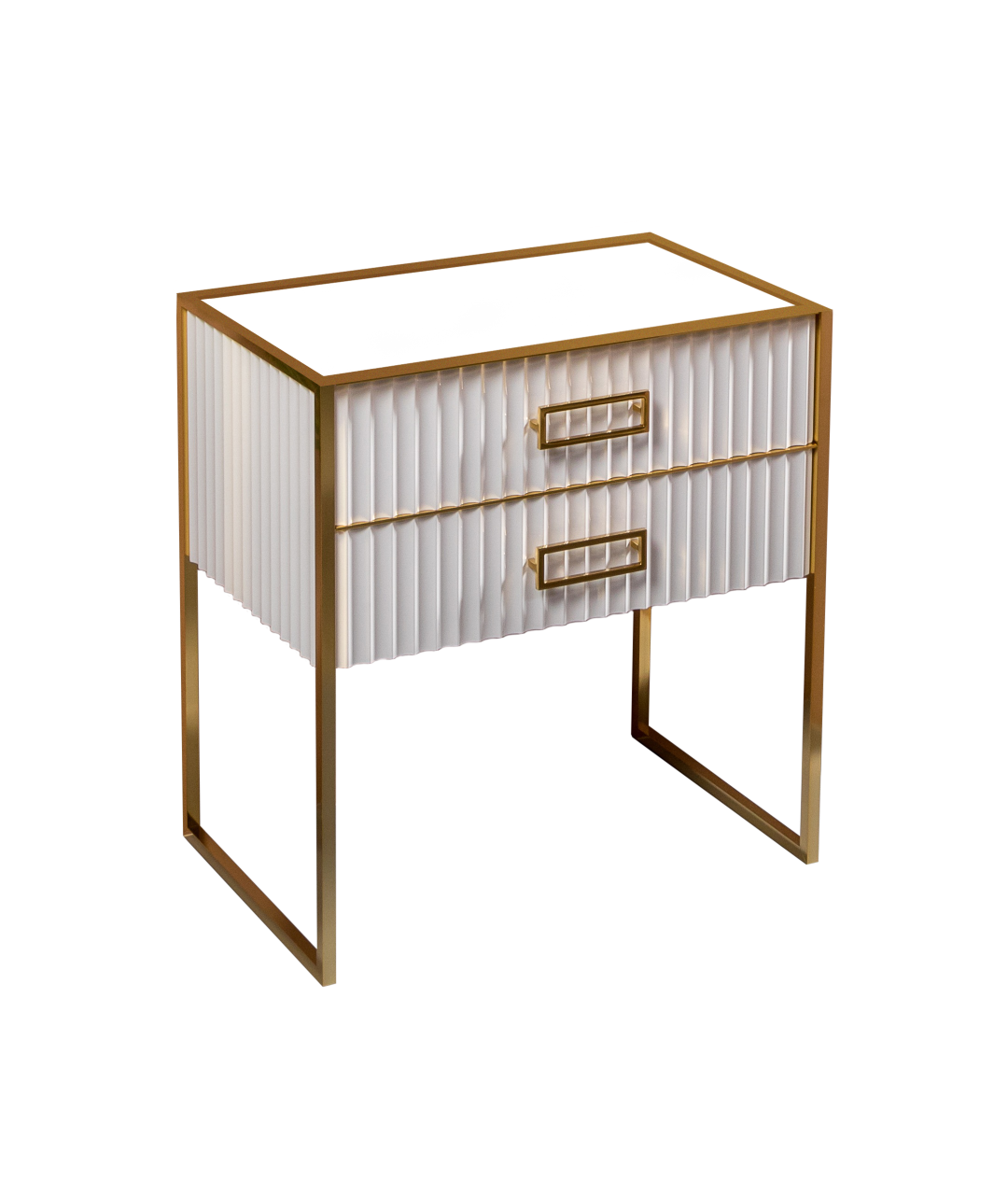 Тумба MONACO 80см h74см белая глянец + золото под раковину чашу