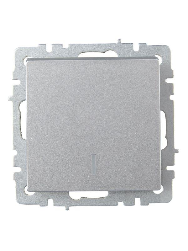 Выключатель проходной 1-кл. СП BRITE ВС10-1-7-БрА 10А с индик. механизм алюм. IEK BR-V12-1-10-K47