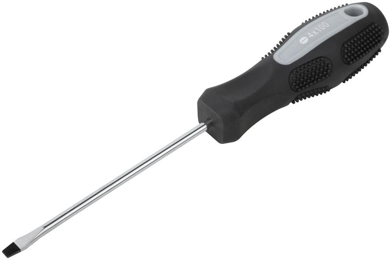 Отвертка "Мастер" 4х100мм SL CrV сталь прорезиненная ручка КУРС 53782