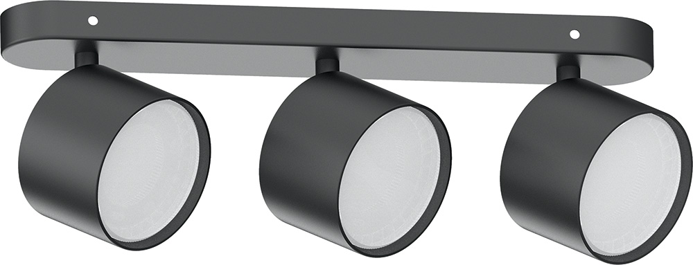 Светильник ДБО 3хGX53 без ламп наклонный черный