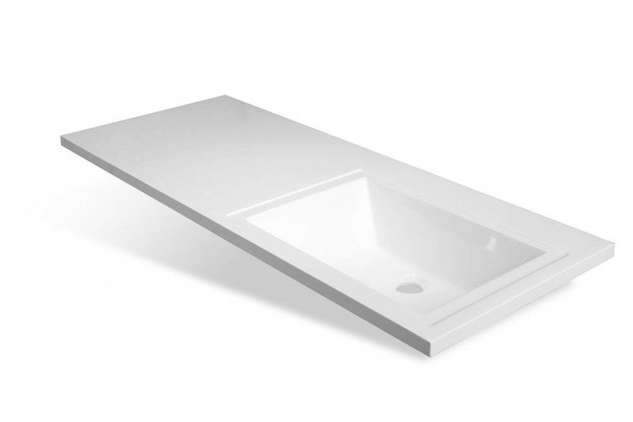 Тумба напольная "Даллас 140", Люкс белая, PLUS, ЭМАЛЬ