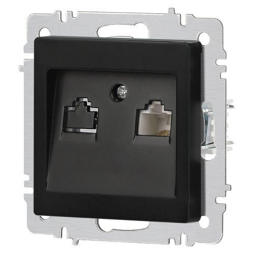 Розетка компьютерная 1-м СП Accent 6-303-05 RJ45 IP20 антрацит Intro Б0063634