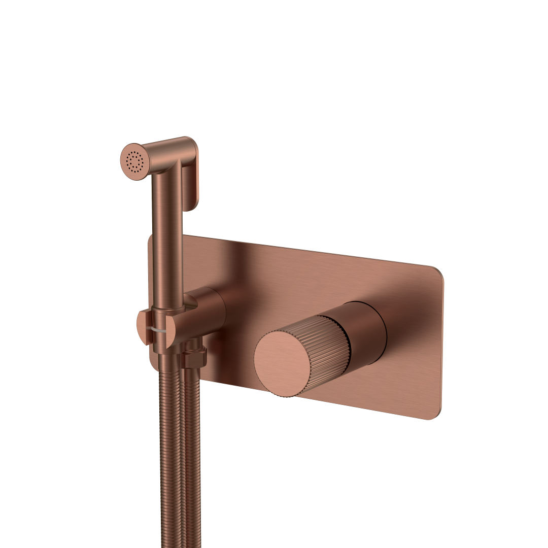 Смеситель гигиенический STICK BRUSHED BRONZE ручка LINEA