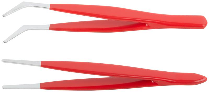 Набор пинцетов 2шт с ПВХ ручкой FIT 67435