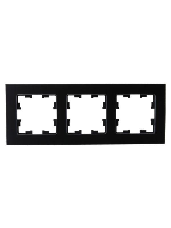 Рамка 3-м BRITE РУ-3-2-Бр стекло черн. матов. IEK BR-M32-G-31-K02