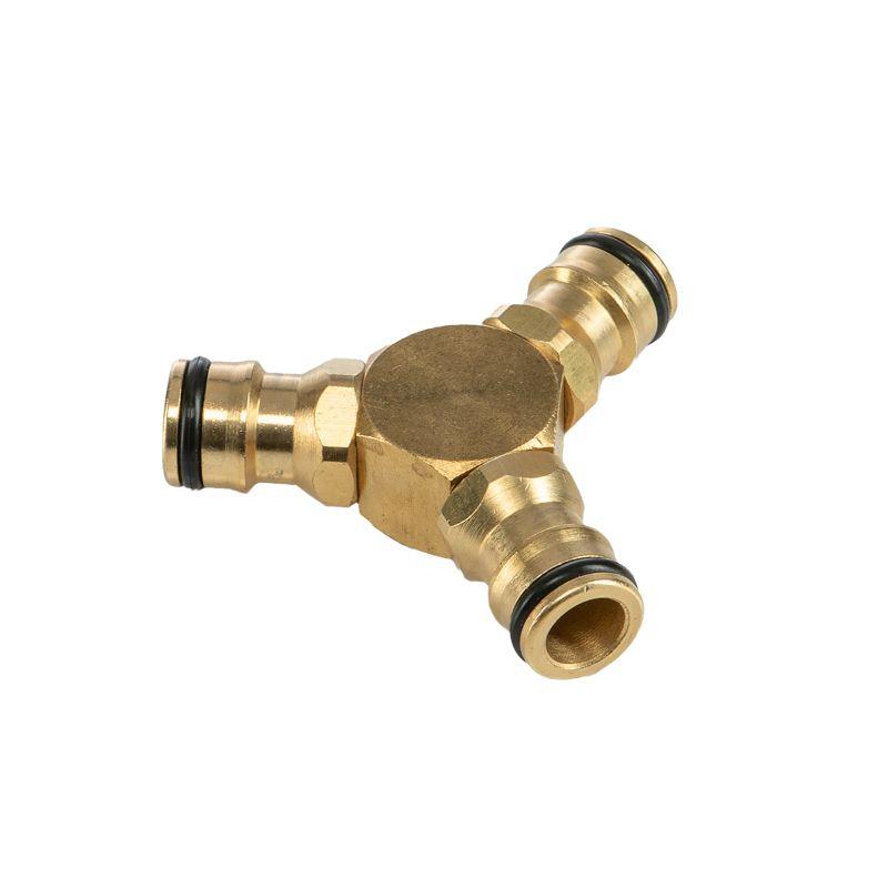 Тройник Y для быстросъемного соединения латун. Профи ЧЕТЫРЕ СЕЗОНА 62-0281-3-F