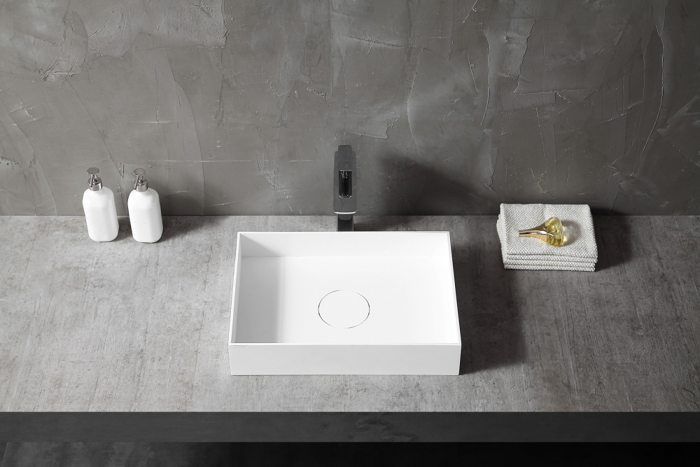 Раковина накладная ABBER Stein AS2621 белая матовая