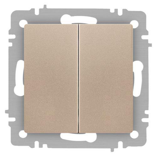 Переключатель 2-кл. СП Accent 6-107-04 10А IP20 250В AL/CU шампань Intro Б0063562