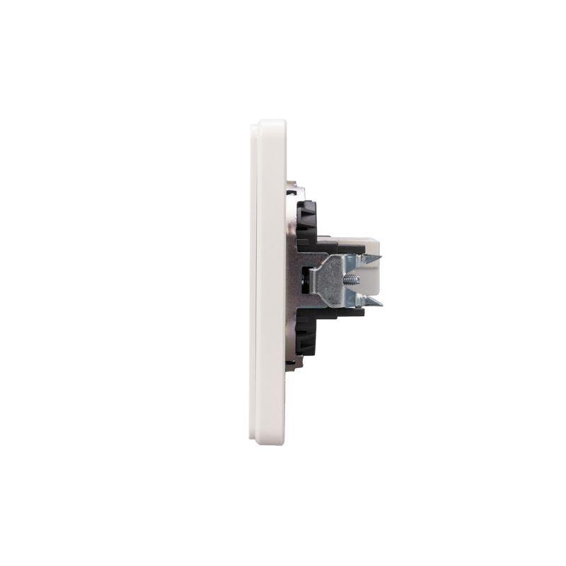 Розетка компьютерная СП ROUND MIELE RJ45 кат.6 перламутр Kranz KR-78-0724-1