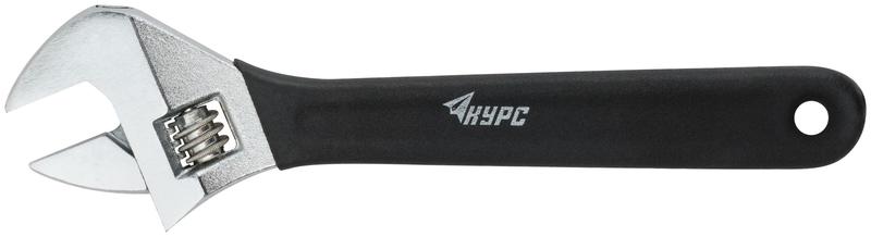 Ключ разводной 250мм (30мм) антискользящее покрытие рукоятки КУРС 70108