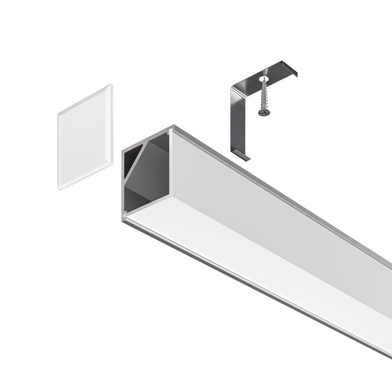 Профиль накладной 16х16 алюм. Maytoni ALM009S-2M