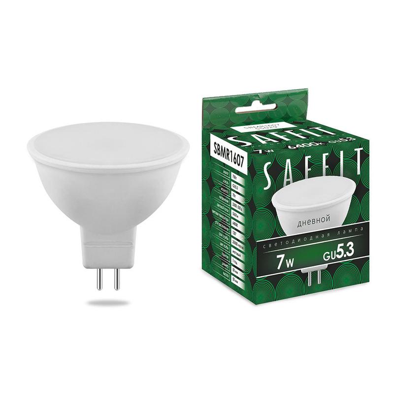 Лампа светодиодная 7Вт 230В GU5.3 6400К MR16 SBMR1607 SAFFIT 55029