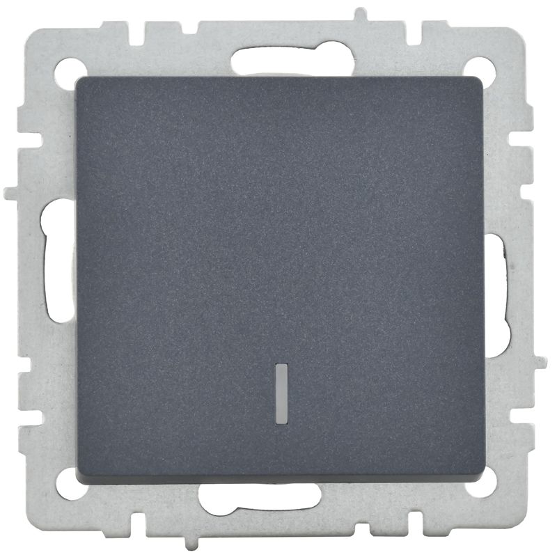 Выключатель 1-кл. СП BRITE ВС10-1-1-БрМ 10А с индик. механизм маренго IEK BR-V10-1-10-K35