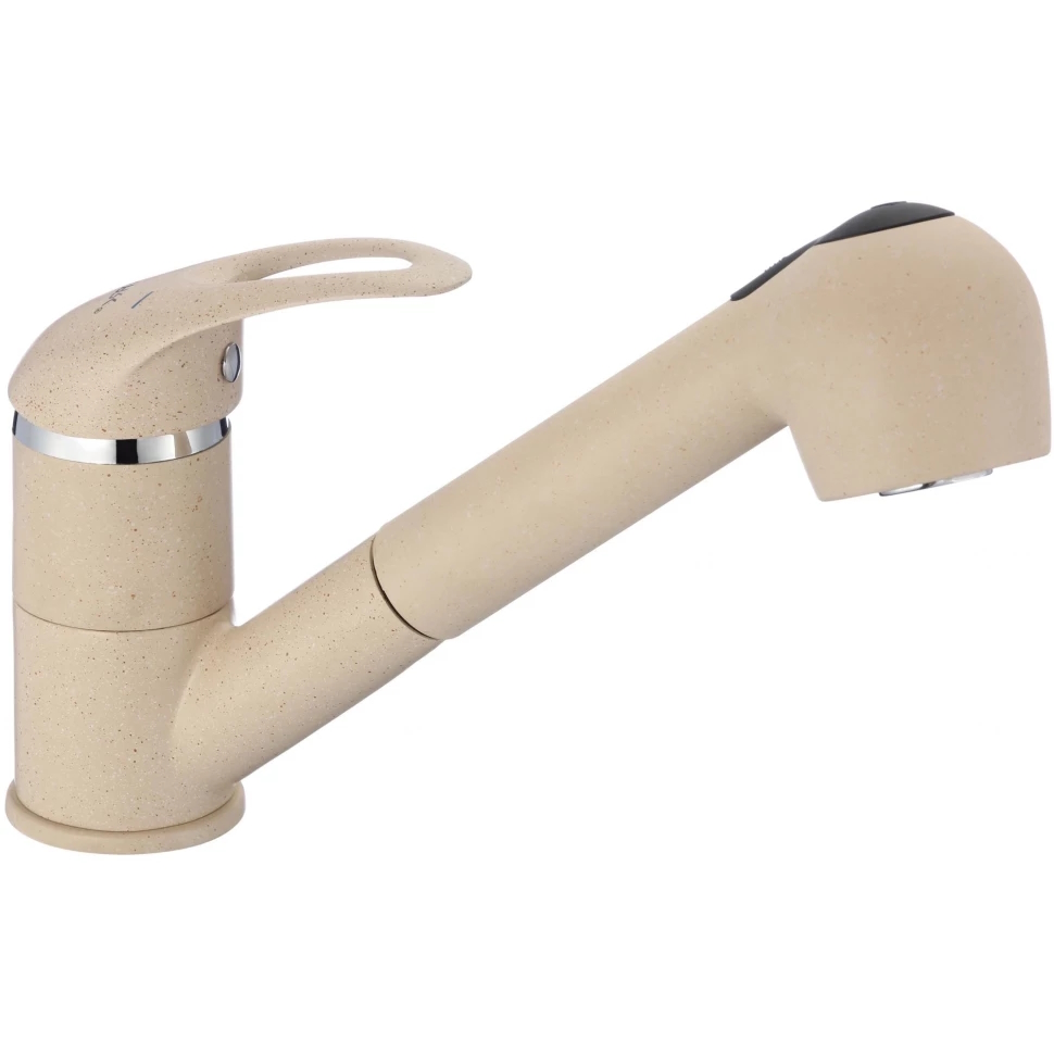 Смеситель для кухни с выдвижной лейкой Fmark FM6003Y, бежевый