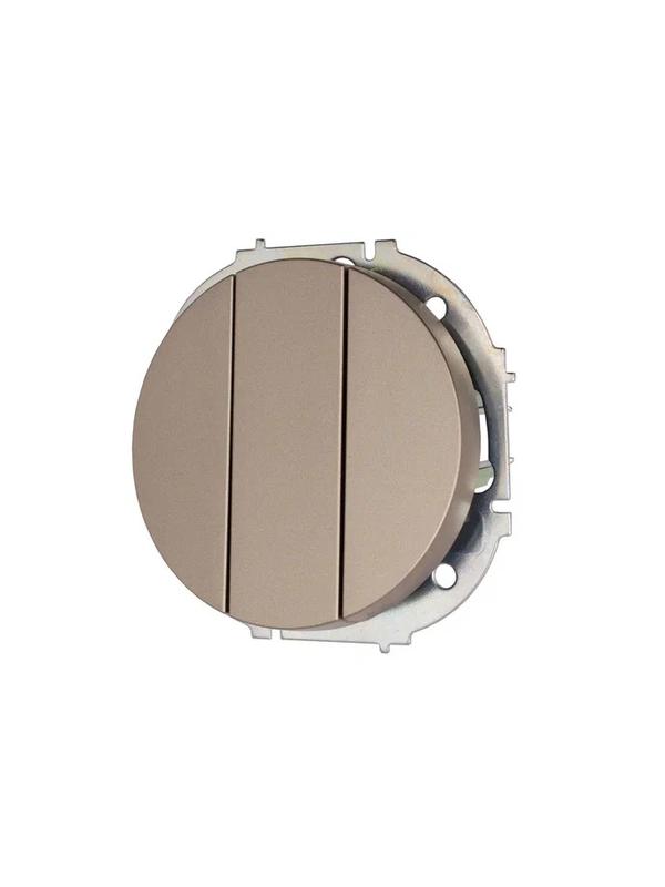 Выключатель 3-кл. СП OSEN механизм титан LEZARD 743-3788-109