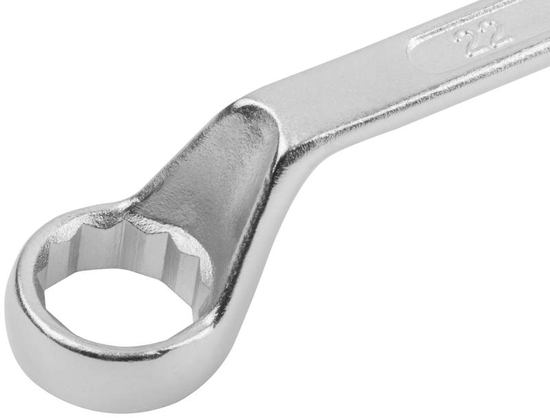 Ключ накидной "Хард" хромированное покрытие 19х22мм FIT 63619