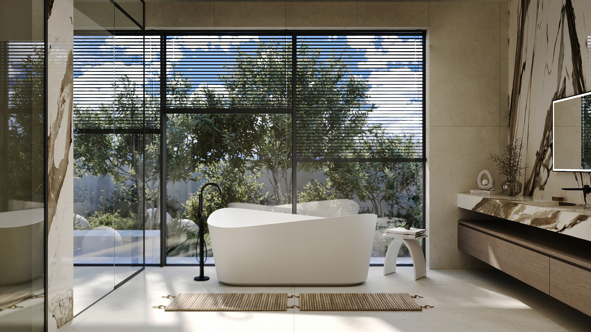 Ванна из искусственного камня ABBER Stein AS9609 белая матовая