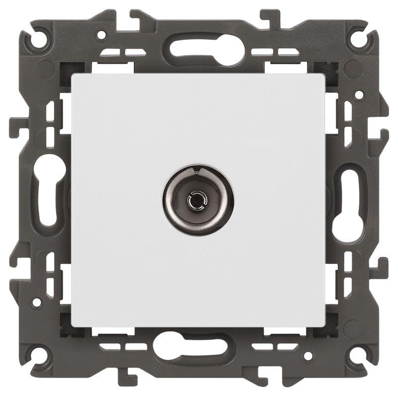 Розетка телевизионная одиночная TV Elegance 14-3101-01М матов. бел. Эра Б0065813