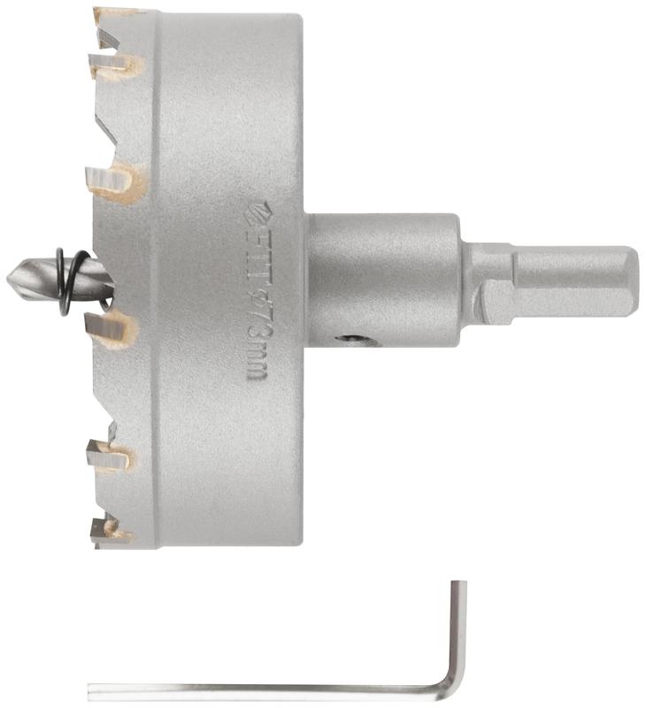 Коронка кольцевая с карбидными вставками профи (для отверстий в нержавеющей стали) 73мм FIT 36856