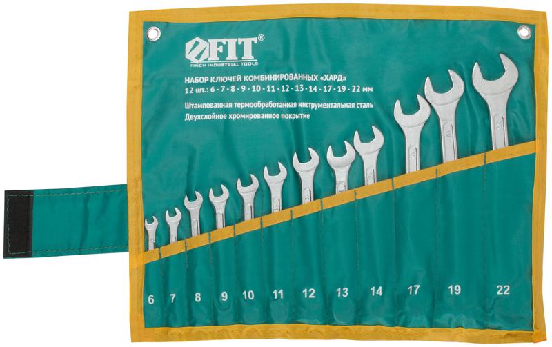 Ключ комбинированные в нейлоновом чехле "Хард" набор 12шт (6-22мм) FIT 63422