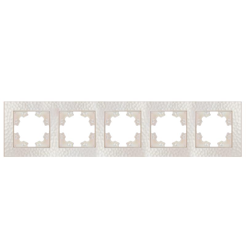 Рамка 5-м Афина фактурная универс. жемчуж. Universal A11042-Obr