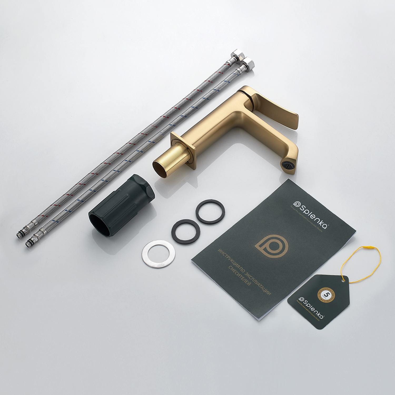 Смеситель для раковины Splenka S31.10.03, золотой сатин