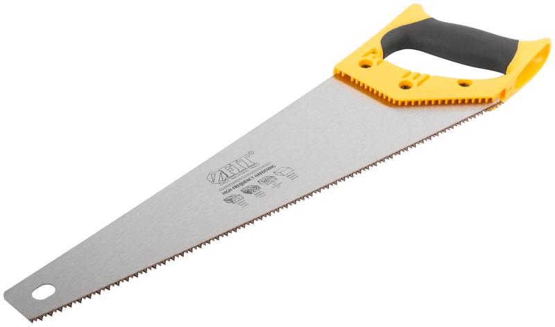 Ножовка по дереву средний каленый зуб 7 ТPI 2D заточка пластиковая прорезиненная ручка 400мм FIT 40431