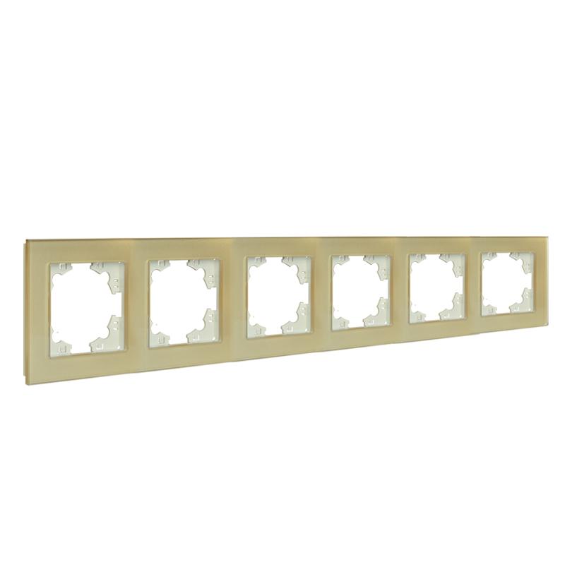 Рамка 6-м Афина стеклянная зол. UNIVersal 2295