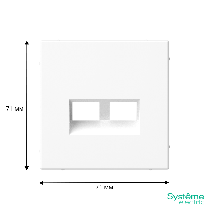 Накладка двойная ArtGallery для информационных функций типа Keystone лотос SE GAL001390