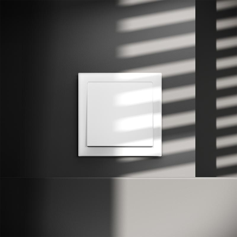 Переключатель проходной 1-кл. СП S70 10А механизм бел. матов. Voltum VLS010302