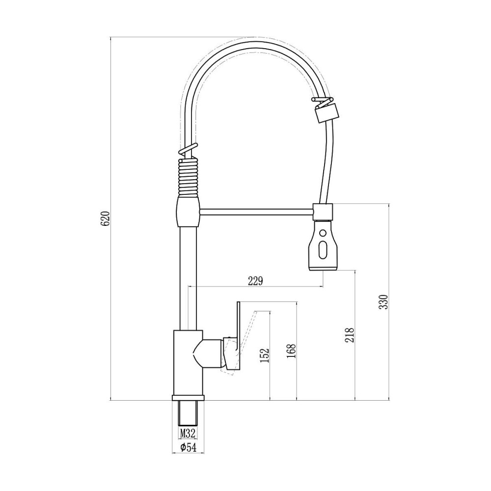 Смеситель для кухни с гибким изливом и режимом душ Savol S-002802H, черный