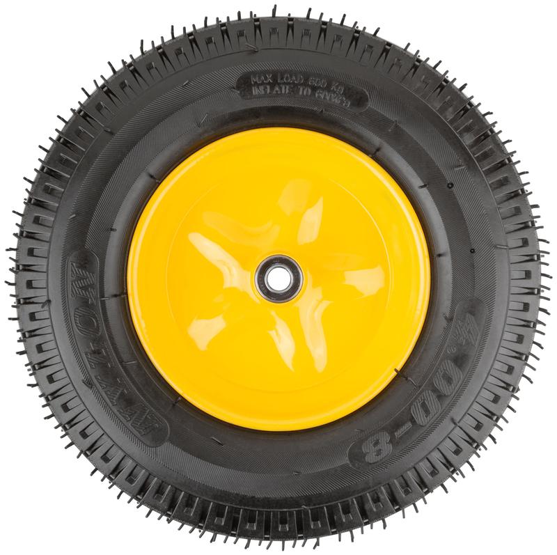 Колесо запасное 8 слойная шина 390х90х220мм для тачек 77609; 77612; 77627 (4.80дюйм/4.00дюйм-8дюйм) (посадка ширина 90мм диаметр 16мм ) FIT 77571