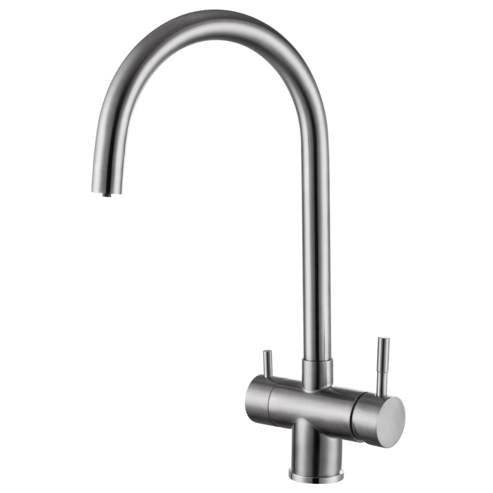 Смеситель для кухни с подключением к фильтру Fmark FS0462, сатин