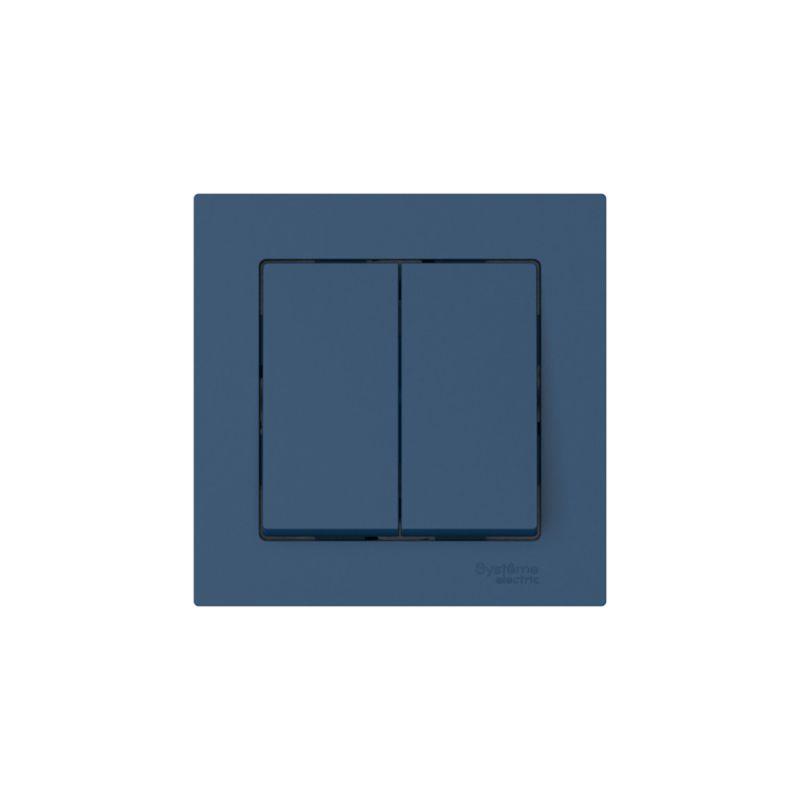 Выключатель 2-кл. AtlasDesign (сх. 5) 10AX быстрозажим. клем. в сборе аквамарин SE ATN001152S