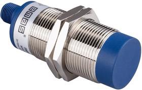 Датчик индуктивный (PNP-НО) разъем M12х3 (расс. сраб. 15мм 200Гц) выступающий 10-30В DC IP67 EMAS SIM30NM1PSX