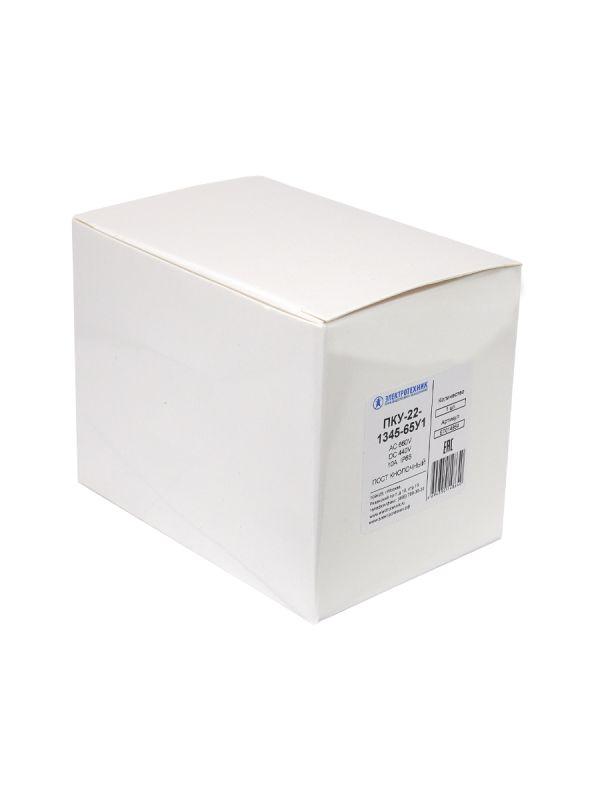 Пост управления ПКУ-22-1345-65У1 1 переключатель на два положения с фиксацией НО+НЗ IP65 Электротехник ET014864