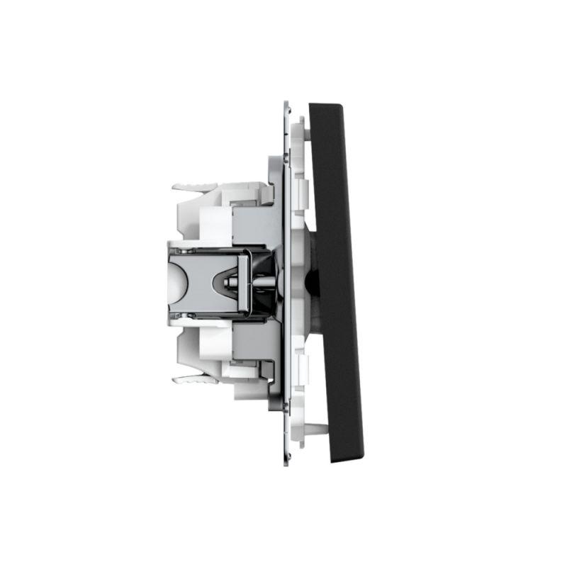 Переключатель перекрестный ArtGallery 10AX быстрозажим. клем. механизм карбон SE GAL001071S