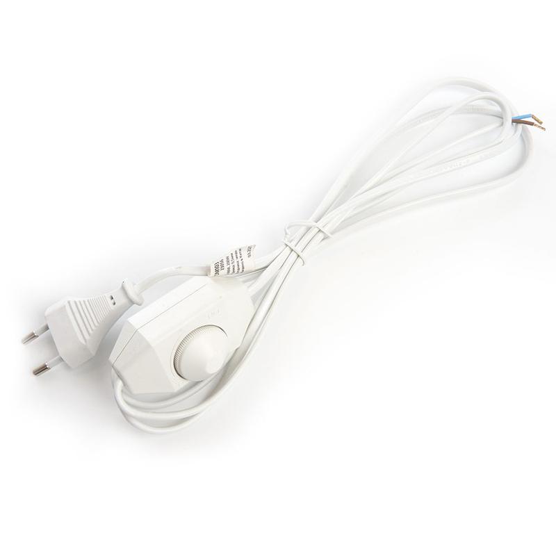 Шнур сетевой с диммером 230В 2м бел. DM103-200Вт FERON 23056