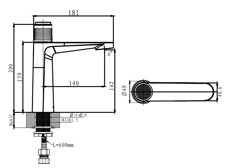 Смеситель для раковины ARROW AMP11868ACP, хром