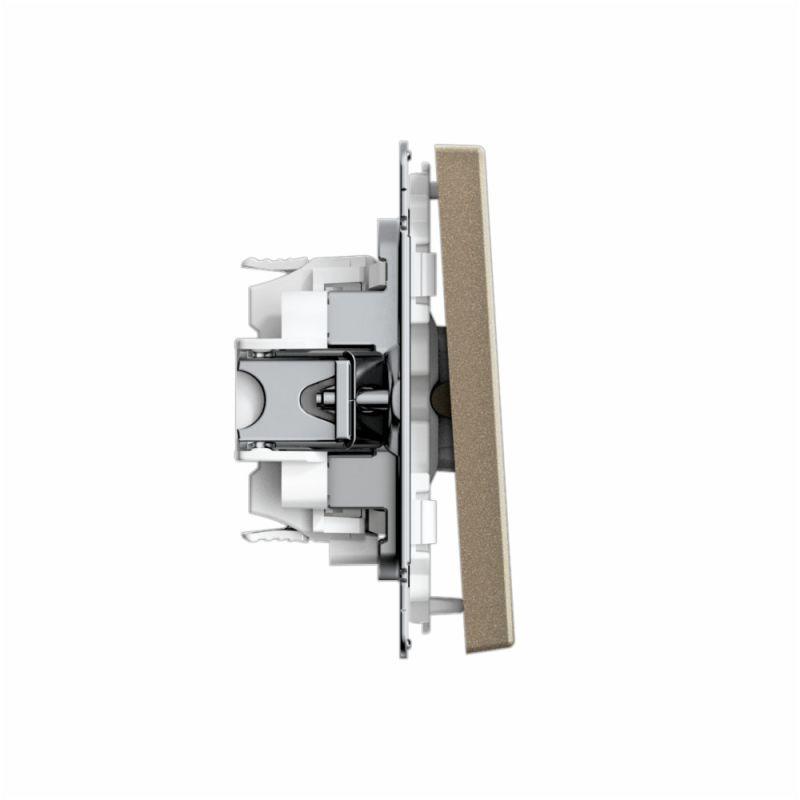 Переключатель перекрестный ArtGallery 10AX быстрозажим. клем. механизм шампань SE GAL000571S