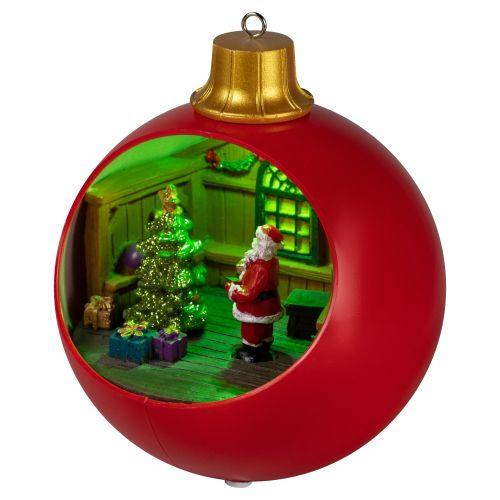 Фигура светодиодная новогодняя EFIS-S03 композиция Шар красный мультиколор 3хАА 15х15х17см Эра Б0060562