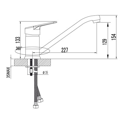 Смеситель для кухонной мойки Lemark Luna (LM4104C)