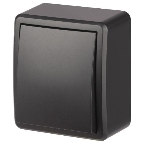 Переключатель ОП Эксперт 11-1203-05 IP20 250В 10АХ антрацит Эра Б0063003