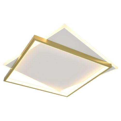 Светильник светодиодный Lima CLL-1-82-RC WH +GD 82Вт 3000К-6000К 500х500х55 с пультом ДУ бел./зол. Эра Б0069755