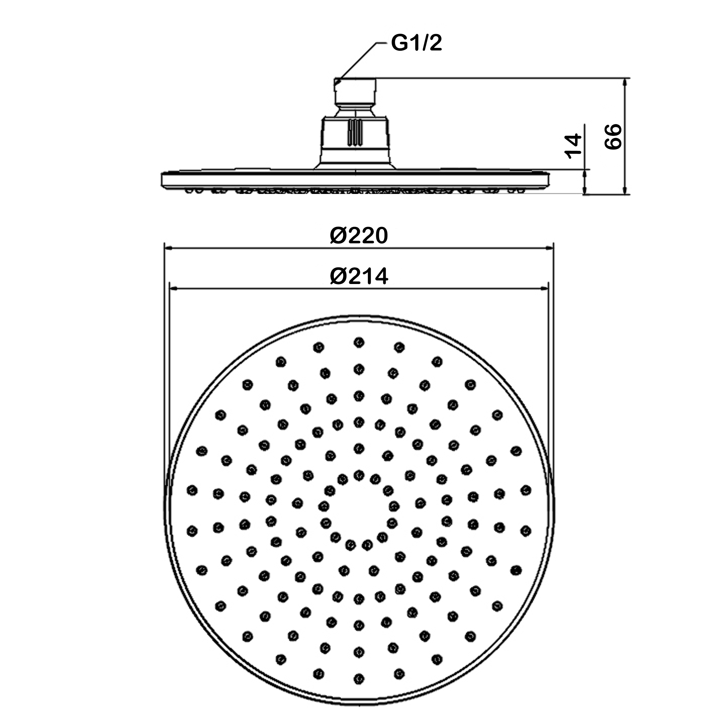 Верхний душ Swedbe Calypso 5045